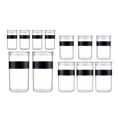 Bodum Presso Plastic Storage Jars 12 Piece Set