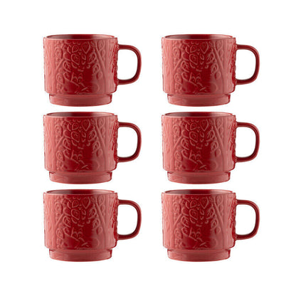 Mason Cash In The Forest 300ml Mug Set of 6 - Red - KB28340X6