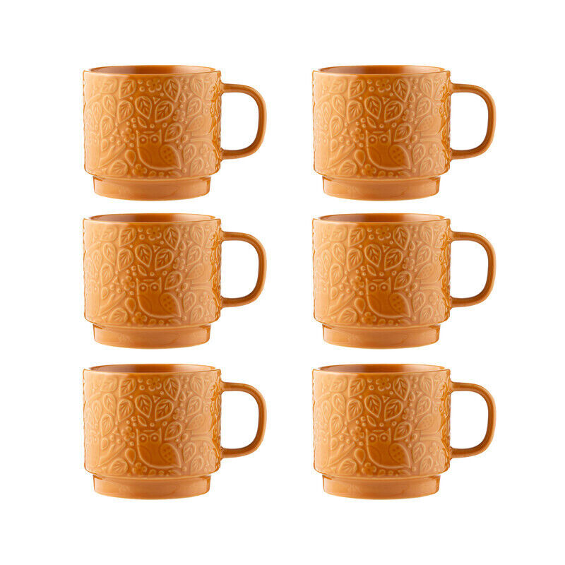 Mason Cash In The Forest 300ml Mug Set of 6 - Ochre - KB28341X6