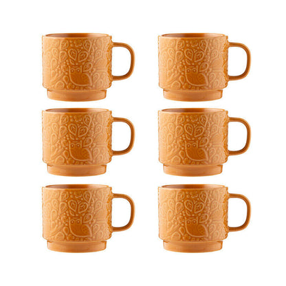 Mason Cash In The Forest 300ml Mug Set of 6 - Ochre - KB28341X6