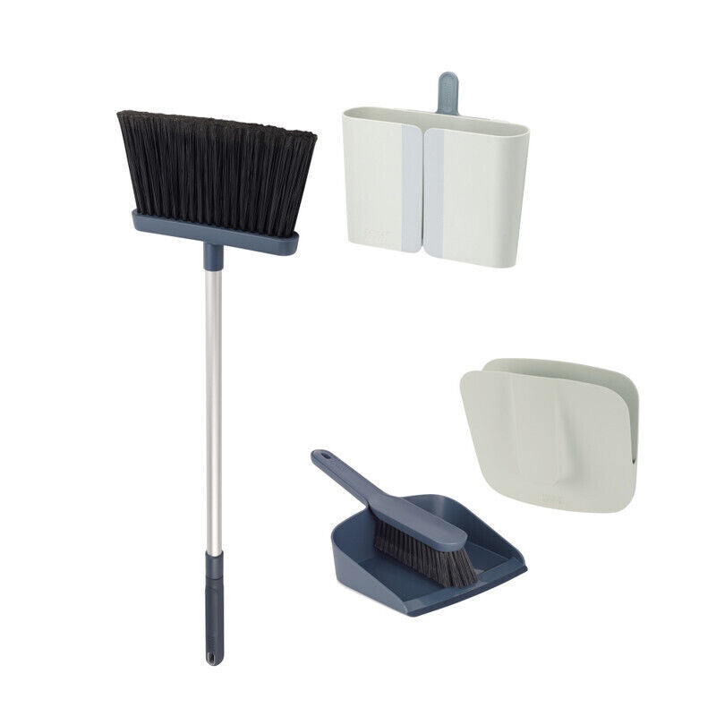 Joseph Joseph CleanStore Wall-Mounted Dustpan, Brush and Broom Set