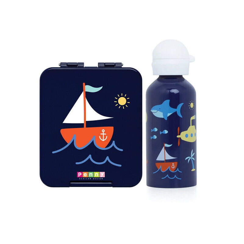 Penny Scallan Mini Bento Box & Drink Bottle - Anchors Away