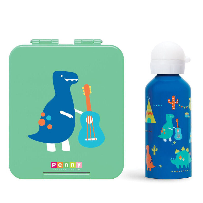 Penny Scallan Mini Bento Box & Drink Bottle - Dino Rock