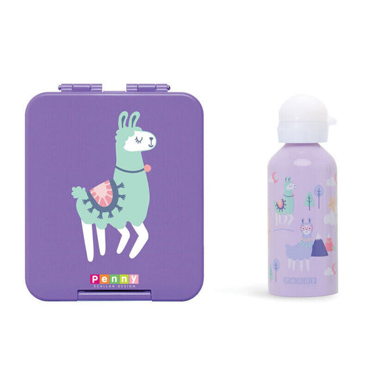 Penny Scallan Mini Bento Box & Drink Bottle - Loopy Llama