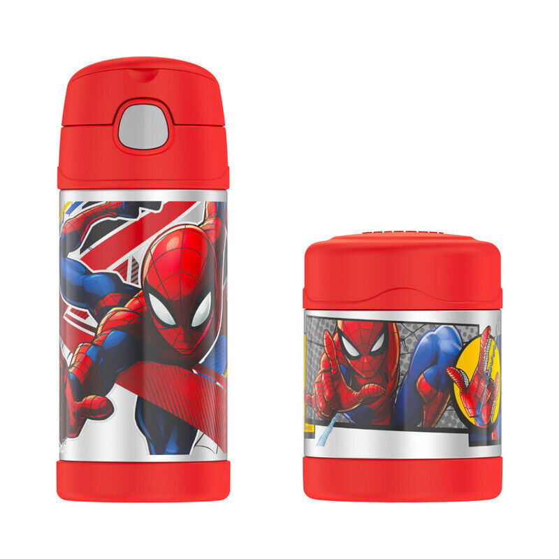 Thermos FUNtainer Vacuum Insulated Food Jar & Drink Bottle Set - Spiderman