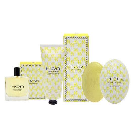 MOR  Narcissus Hand Cream, Soap and Perfumette Set