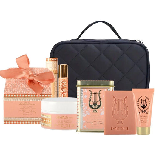 MOR Belladonna Little Luxuries Travel Pack Case - Hand Cream, Perfume Oil, Soap,