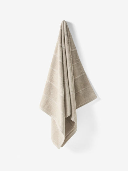 Linen House Bath Sheet Velour Stripe 82x170cm - Moonbeam