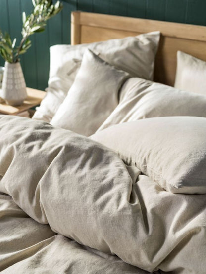 Linen House Nimes Natural Quilt Cover Set - Queen