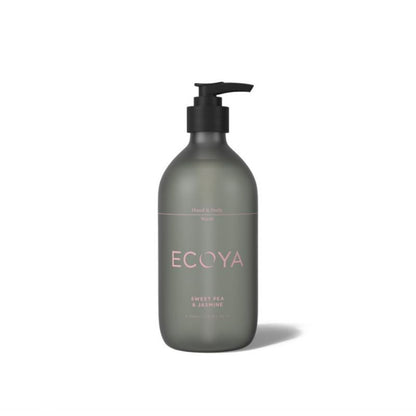 Ecoya Sweet Pea & Jasmine Bathroom set - 450ml Wash, Lotion, 50ml Diffuser
