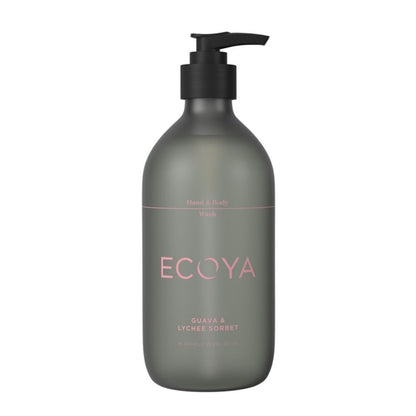 Ecoya Guava & Lychee The Fragrant Bathroom set -  Hand & Body Wash, Lotion and M