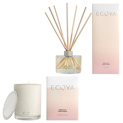 Ecoya Vanilla & Tonka Bean Candle and Diffuser Set-MARE2313