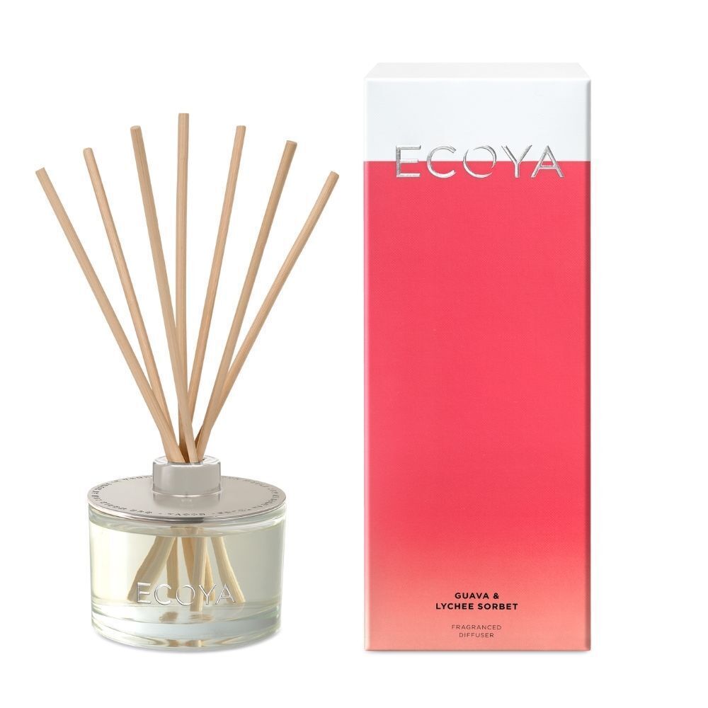 Ecoya Guava & Lychee Sorbet Madison Candle and Diffuser Set