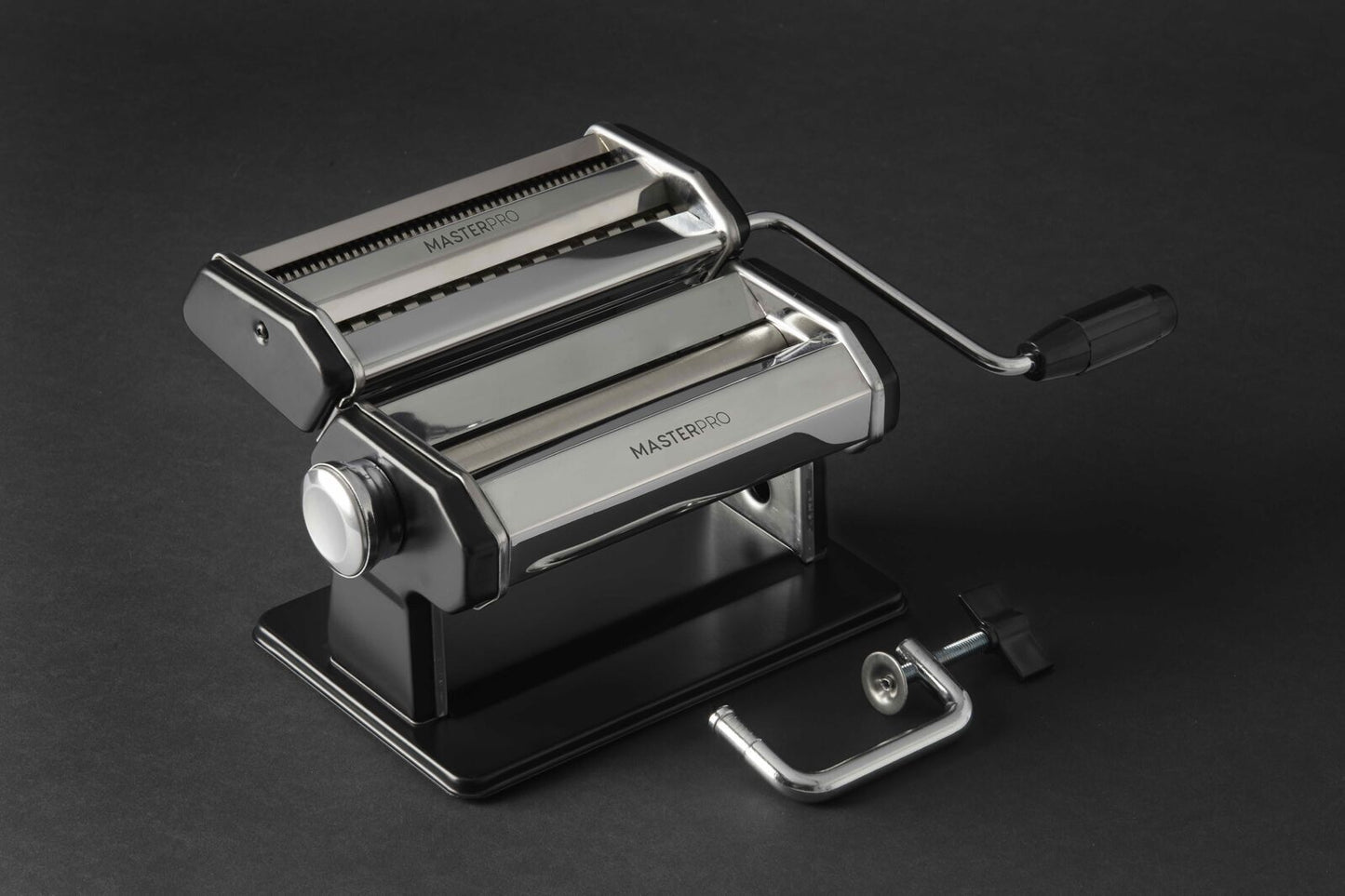 MasterPro  Extra Wide Pasta Machine Stainless Steel/Black 25X25X18CM