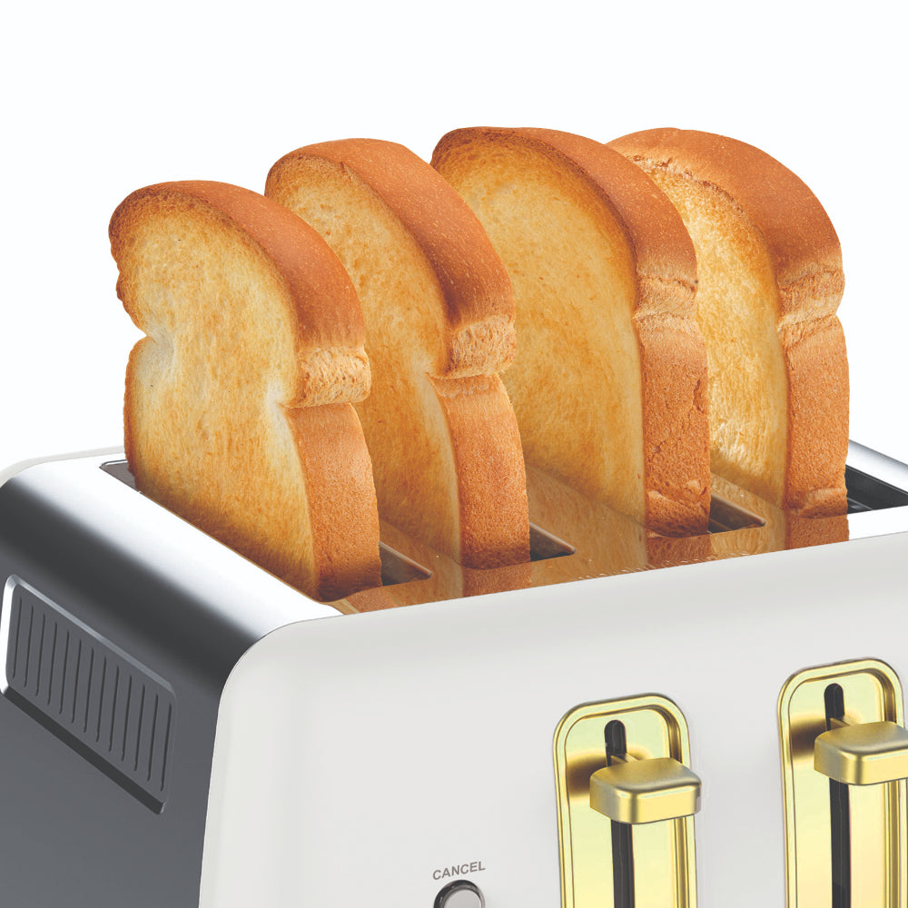 Morphy Richards Ascend Soft Gold 4 Slice Toaster - White