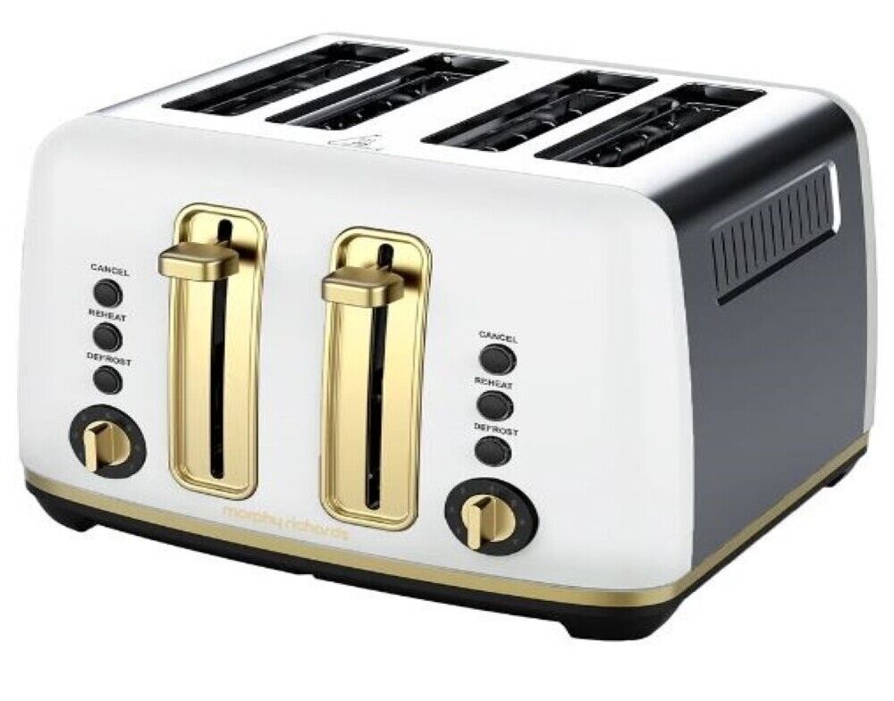 Morphy Richards Ascend Soft Gold 4 Slice Toaster - White