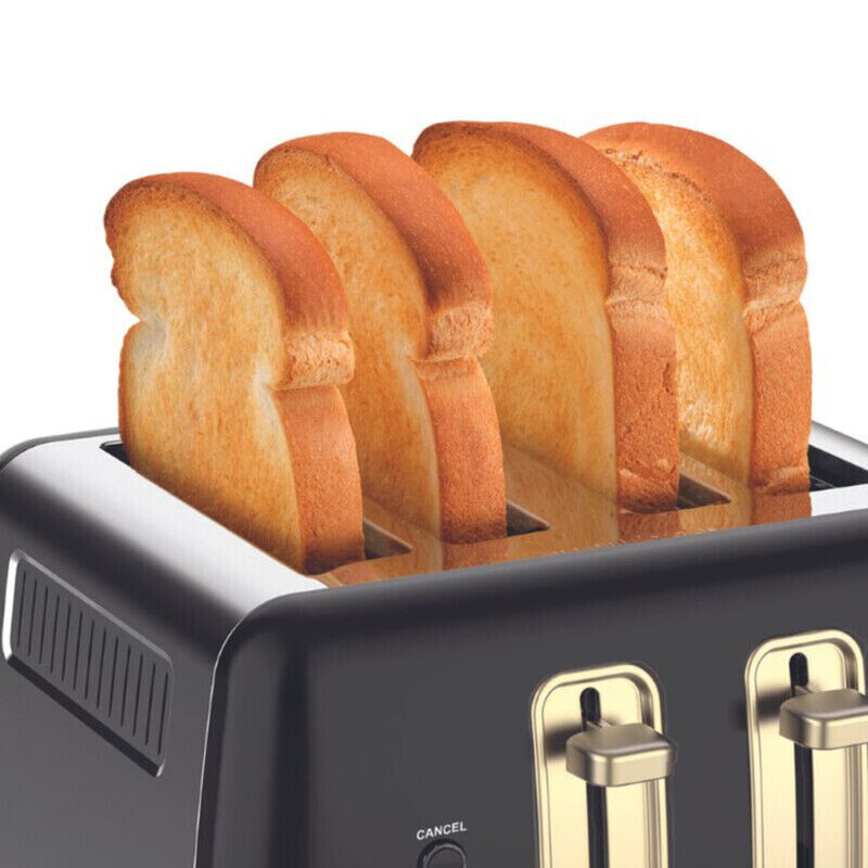 Morphy Richards Ascend Soft Gold 4-Slice Toaster - Satin Black  -MRSGT4B