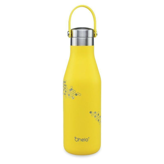 O'Helo Yellow Bottle With Etched Bees 500ml