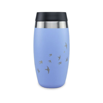 O'Helo Blue Tumbler With Etched Swallows 400ml