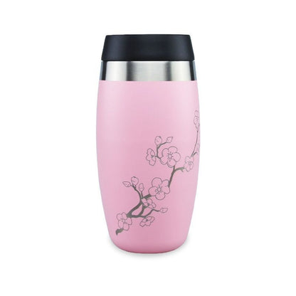 O'Helo 400ml  To-Go Tumbler With Etched Blossoms - Pink