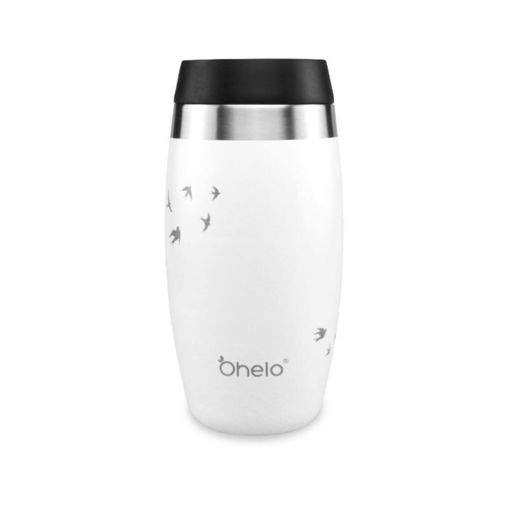 O'Helo 400ml  To-Go Tumbler With Etched Swallows - White