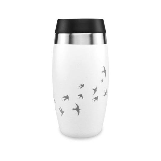 O'Helo 400ml  To-Go Tumbler With Etched Swallows - White