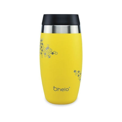 O'Helo Yellow Tumbler With Etched Bees 400ml