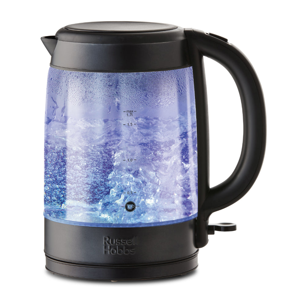 Russell Hobbs Brooklyn 1.7L Glass Kettle - Black Stainless Steel (RHK172BCH)