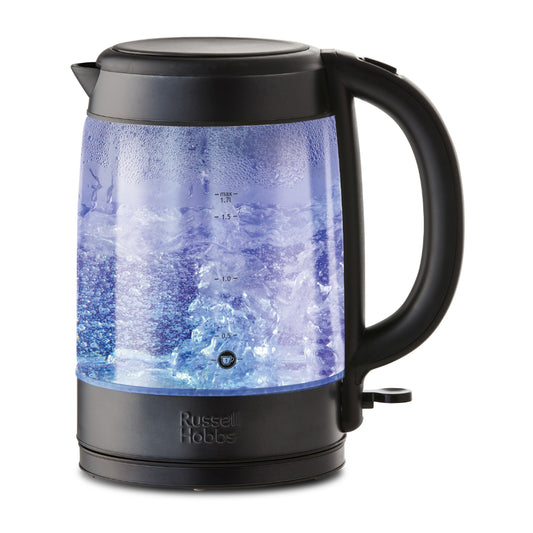 Russell Hobbs Brooklyn 1.7L Glass Kettle - Black Stainless Steel (RHK172BCH)