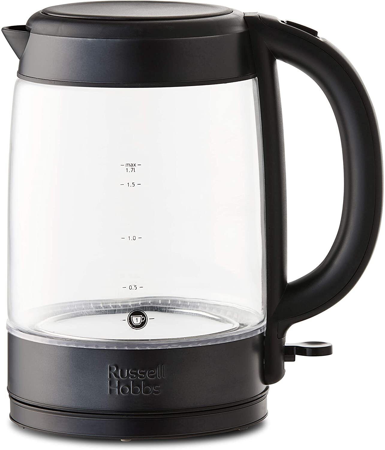 Russell Hobbs Brooklyn 1.7L Glass Kettle - Black Stainless Steel (RHK172BCH)