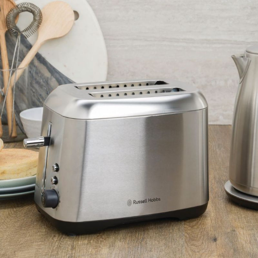 Russell Hobbs RHT82BRU Carlton 2 Slice Toaster Brushed Stainless Steel