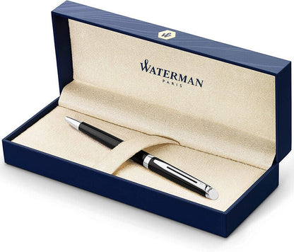 Waterman Hemisphere Black Lacquer Chrome Trim Ballpoint Pen