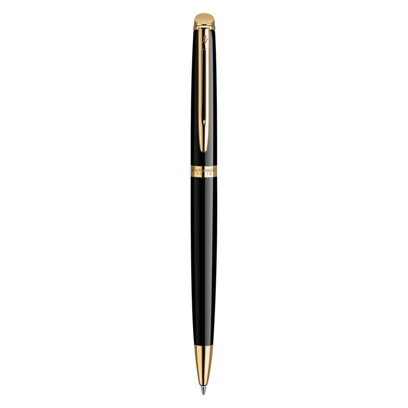 Waterman Hemisphere Black Lacquer Gold Trim Ballpoint Pen