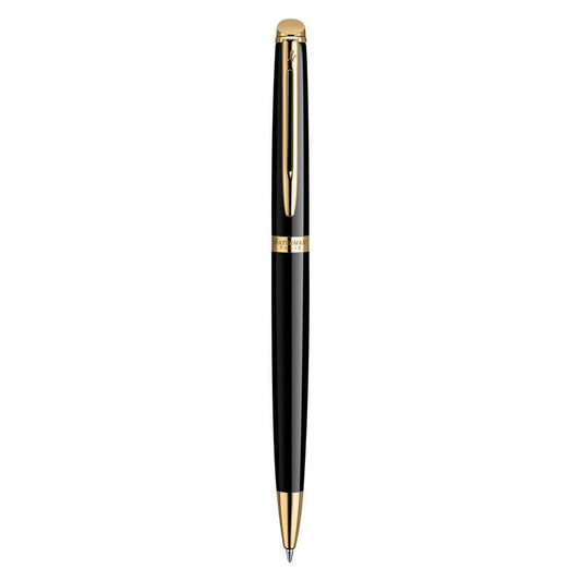 Waterman Hemisphere Black Lacquer Gold Trim Ballpoint Pen