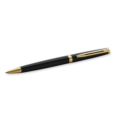 Waterman Hemisphere Black Lacquer Gold Trim Ballpoint Pen