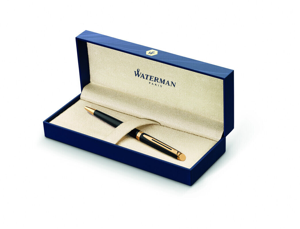 Waterman Hemisphere Black Lacquer Gold Trim Ballpoint Pen