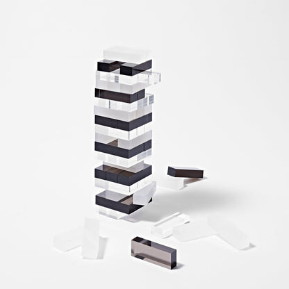 Sunnylife Luxe Lucite Jumbling Tower - Monochrome