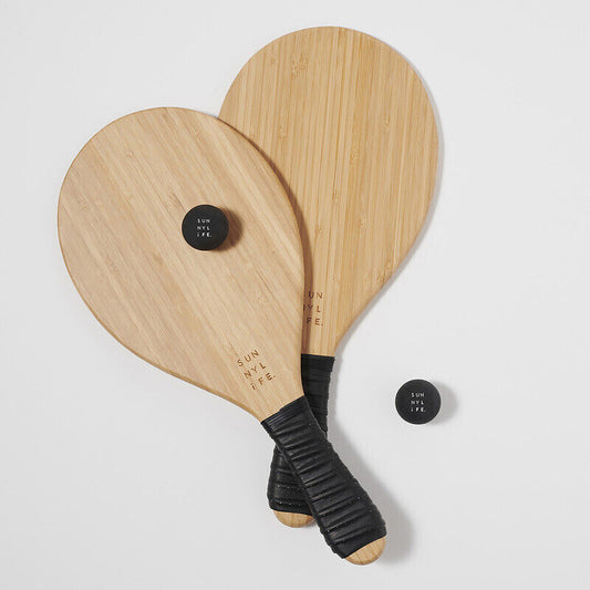 Sunnylife Bamboo Paddles and Squash Balls