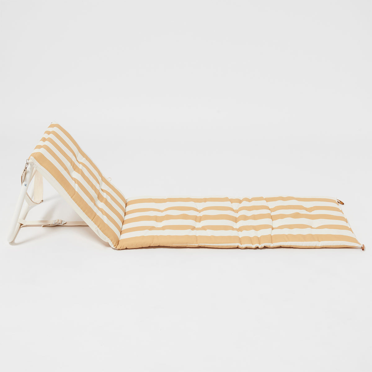 Sunnylife Mango Bay Reclining Beach Chair - Golden Mustard Stripe