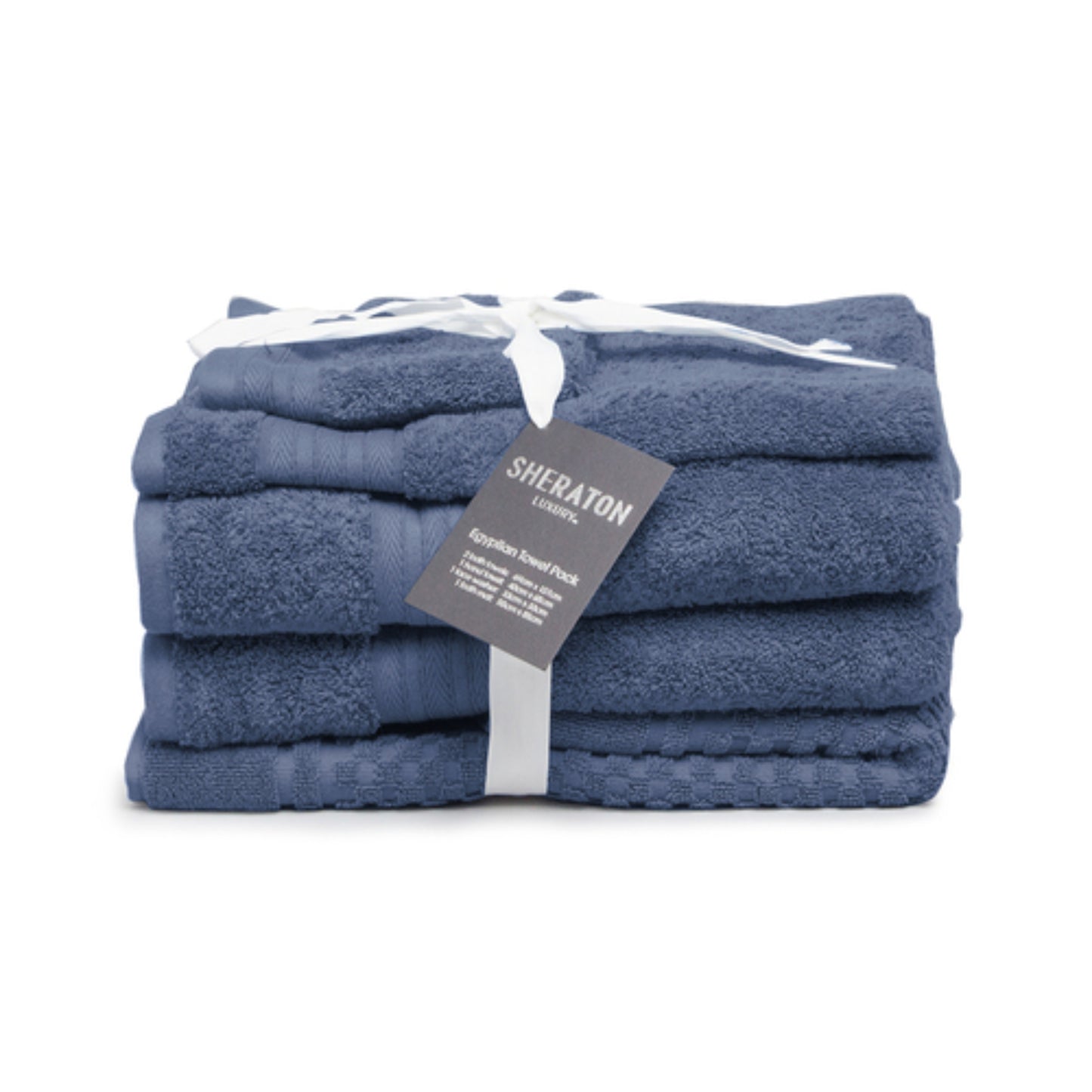 Sheraton Egyptian 5 Piece Towel Pack - Deep Blue