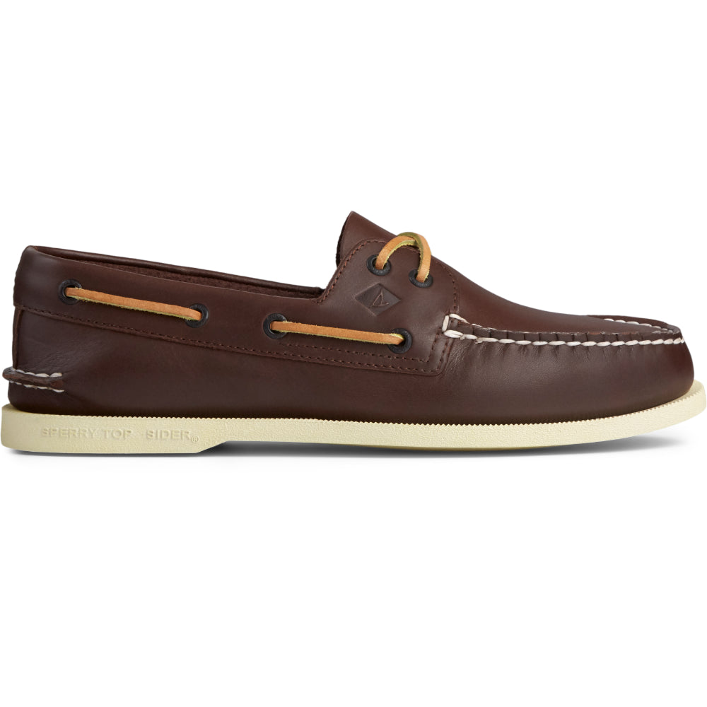 Sperry Men's Authentic Original 2-Eye Wide Boat Shoe - Brown Leather -size 9