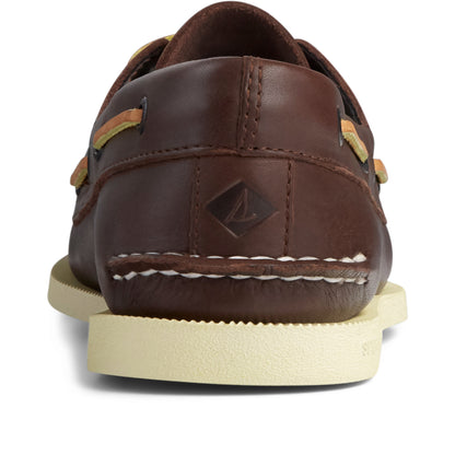 Sperry Men's Authentic Original 2-Eye Wide Boat Shoe - Brown Leather -size 9