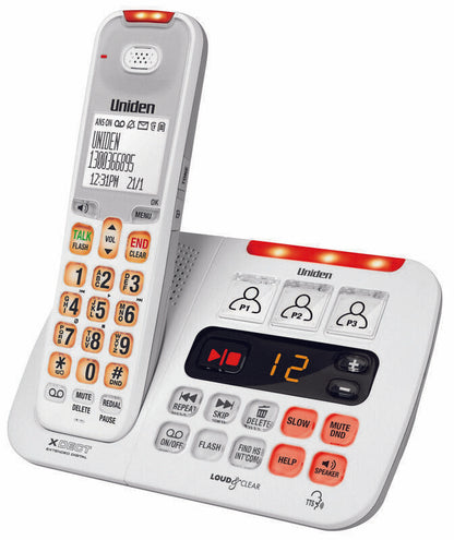 Uniden Visual & Hearing Impaired Cordless Phone - White