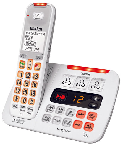 Uniden Visual & Hearing Impaired Cordless Phone - White