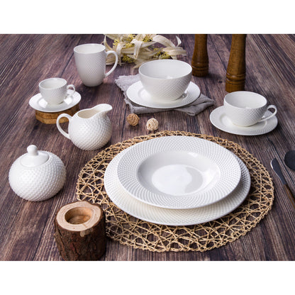 Shervin Verkil Prominence 4-piece Cup & Saucer Set - White