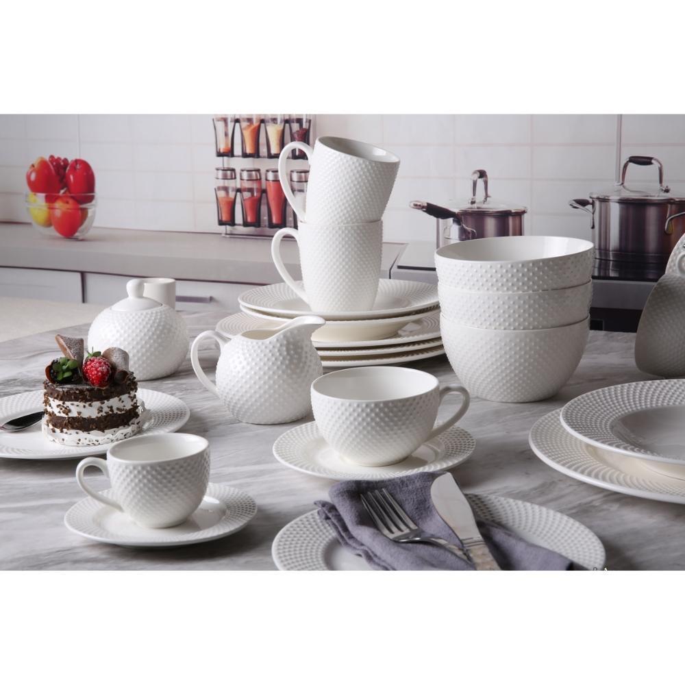 Shervin Verkil Prominence 4-piece Cup & Saucer Set - White