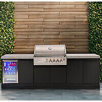 Crossray 4 Burner BBQ Outdoor Kitchen with Fridge