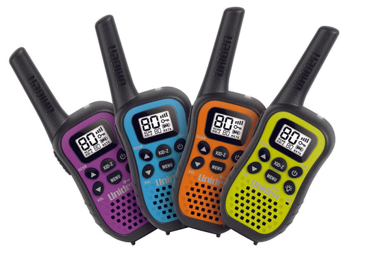 Uniden 80 Channel Handheld Radio with Kid Zone x4 "�� Colour Pack