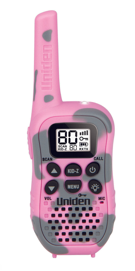 Uniden 80 Channel Handheld Radio with Kid Zone "�� Pink Camouflage