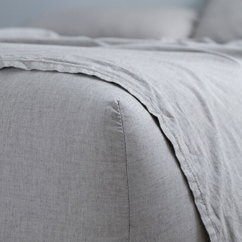 Canningvale Valeria Vintage Softwash Cotton Queen Sheet Set - Smokey Grey